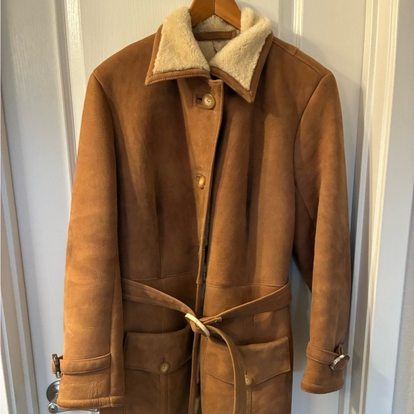Jackets & Blazers - Woman’s Tan Shearling Coat